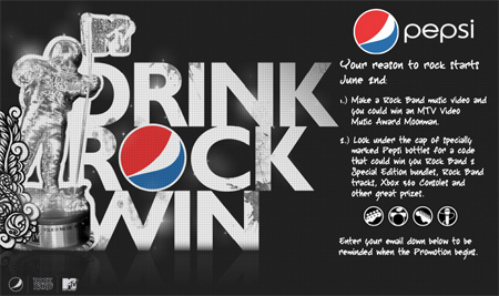 Pepsi to Give Away Rock Band Stuff