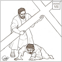 The 14 Stations of the Cross as Comic Strips